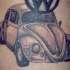 coleottero volkswagen classico tatuaggio nero