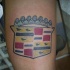 cadillac logo tatuaggiocolorato