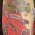 topo verde su hot rod tatuaggio