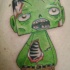 Tatuaje el zombi del dibujo animado