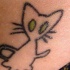 gatto aliene siluette tatuaggio