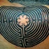 Tatuaje círculo de laberinto celta