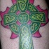 CELTICO CROCE VERDE NODATO TATUAGGIO