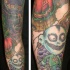 Tatuaje en la manga temática de Halloween