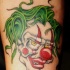 tatuaje en color de payaso malvado