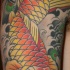 dorato koi pesce asiatico tatuaggio