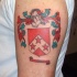 rosso scudo citta' emblema tatuaggio