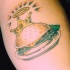 tatuaje de santa reina hamburguesa