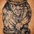 tatuaje de viejo demonio satiro
