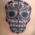 Dia de muertos crâne le tatouage noir