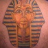 Tatuaje de faraón egipcio máscara de oro