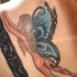 fata con ali di farfalla nudo tatuaggio