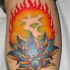 Tatuaje de lotus en fuego