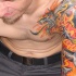 Le tatouage de tout le bras en flamme