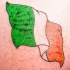 bandiera irlandese su vento tatuaggio