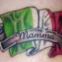 mamma bandiera italiana tatuaggio