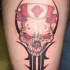 Tatuaje calavera con bandera de Canadá