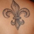 fleur de lis largo tatuaggio sulla schiena