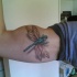 libellula 3d con ombra tatuaggio