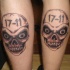 Tatuaje de calaveras con una fecha