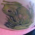Le tatouage réaliste de grenouille graisse