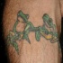 Le tatouage de grenouille sur une branche
