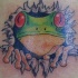 Tatuaje de cabeza de una rana