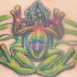 Le tatouage de grenouille cosmique en couleur