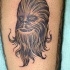 elegante chewbacca da guerra stellare tatuaggio