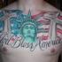 God bless america tatuaggio mole patriotico