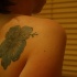 tatuaje pálido de hibisco azul