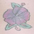 tatuaje tierno de hibisco morado