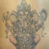 tatuaje de Ganesha sentada guerrera