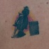 tatuaje colorido de rodeo minimalista