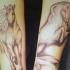 tatuaje en tinta negra de caballo majestuoso
