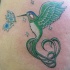 verde colibri con campanelle tatuaggio