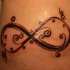 simbolo di infinita' trafori hip tatuaggio