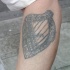arpa irlandese inchiostro nero tatuaggio