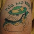 Tatuaje de un  lepracaun enfadado