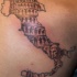 italiano coleseo in modello stivale tatuaggio