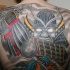 samurai giapponese con katana sulla schiena tatuaggio