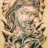 Tatuaje de Jesús y el corazón sagrado