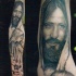 realistico gesu con bambino tatuaggio