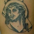 minimalistico gesu e croce tatuaggio