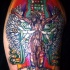 Le tatouage de Jésus surréaliste en couleur
