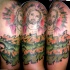 faccia di gesu' in campo tatuaggio
