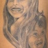 ritratto bambine inchiostro nero tatuaggio