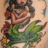 sirena con il suo bambino tatuaggio colorato