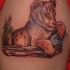 El tatuaje de un  cachorro de leon en color