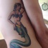 Tatuaggio grande sul fianco sirena